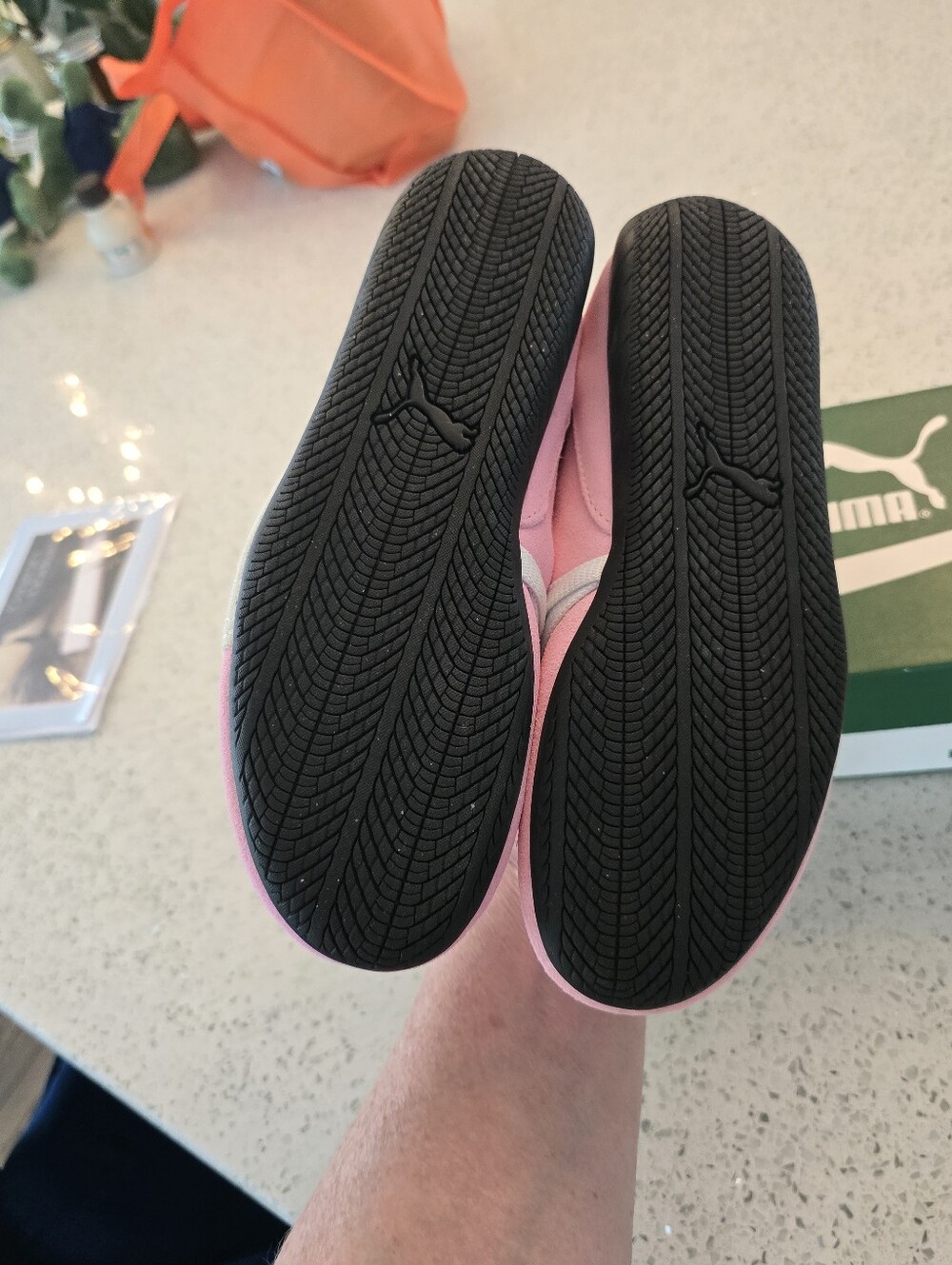Puma Speed Ballet Flats- Pink White Suede - 38 - Picture 8 of 16
